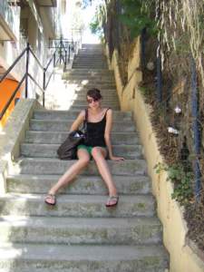 This was our biggest fear EVERY day haha 74fucking stairs in the REALLY hot hot hot sun!