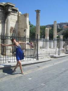 Tourist break after castings at Monastiraki (Under akropoli)